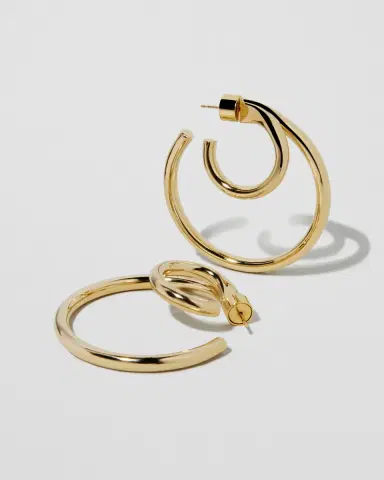 Jennifer Fisher 1.5 Double Lilly Baby Hoops | Thumbnail 2 Jennifer Fisher 1.5 Double Lilly Baby Hoops | Thumbnail 2