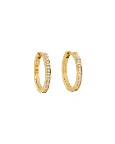 Jennifer Fisher 18k Huggie with Pavé Diamonds | Thumbnail 1 Jennifer Fisher 18k Huggie with Pavé Diamonds | Thumbnail 1
