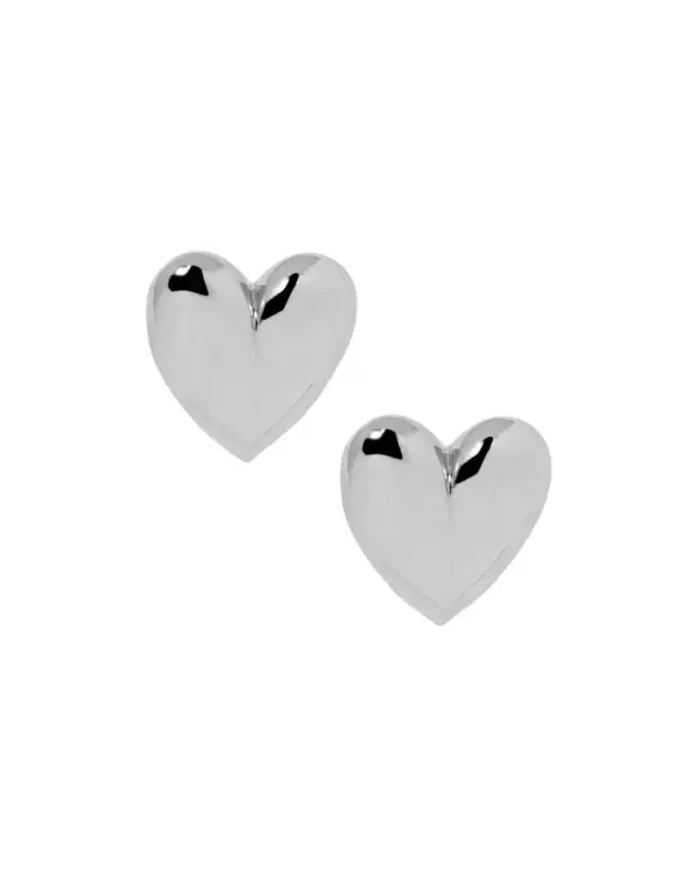 Small Puffy Heart Earrings