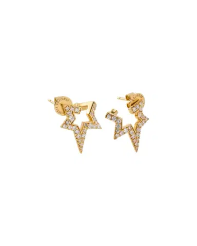 Jennifer Fisher Large Star Earring with Pavé White Diamonds in 18k Yellow Gold | Thumbnail 1