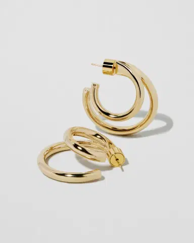 Jennifer Fisher 1 Double Lilly Mini Hoops | Thumbnail 2 Jennifer Fisher 1 Double Lilly Mini Hoops | Thumbnail 2
