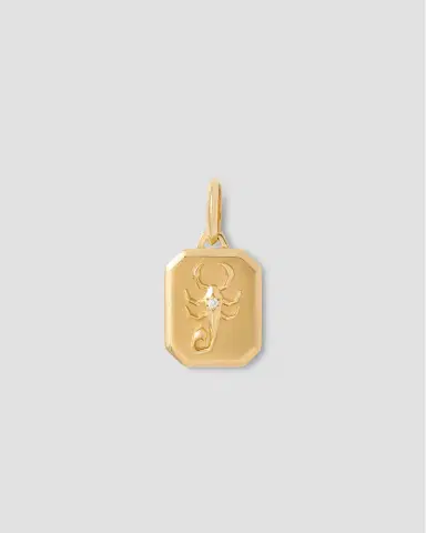 Jennifer Fisher Zodiac Charm with Diamond in 18K Yellow Gold | Thumbnail 2