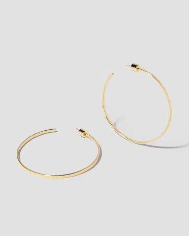 Jennifer Fisher 2 Flat Thread Hoops | Thumbnail 2 Jennifer Fisher 2 Flat Thread Hoops | Thumbnail 2