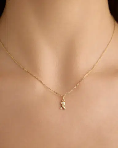 Jennifer Fisher Breast Cancer Awareness Necklace | Thumbnail 1