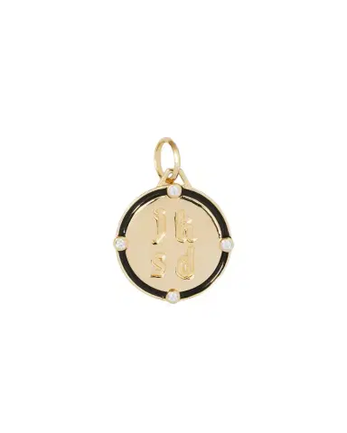 Jennifer Fisher Personalized Circle Charm Homecoming Edition in 18K Yellow Gold | Thumbnail 1