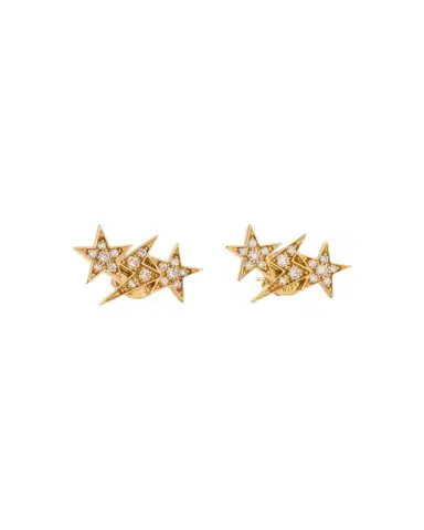 Jennifer Fisher Star and Bolt Trio Pavé Diamond Earring in 18K Yellow Gold | Thumbnail 1 Jennifer Fisher Star and Bolt Trio Pavé Diamond Earring in 18K Yellow Gold | Thumbnail 1
