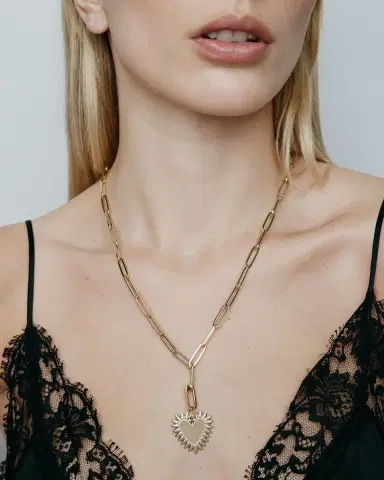 Jennifer Fisher Medium Fierce Heart in 18K Yellow Gold | Thumbnail 1