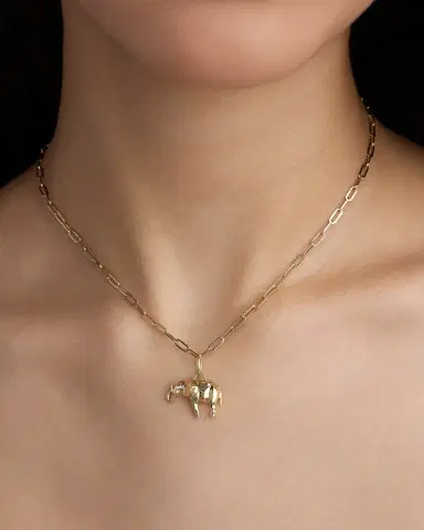 Jennifer Fisher Edgy Elephant in 18K Yellow Gold | Thumbnail 1 Jennifer Fisher Edgy Elephant in 18K Yellow Gold | Thumbnail 1