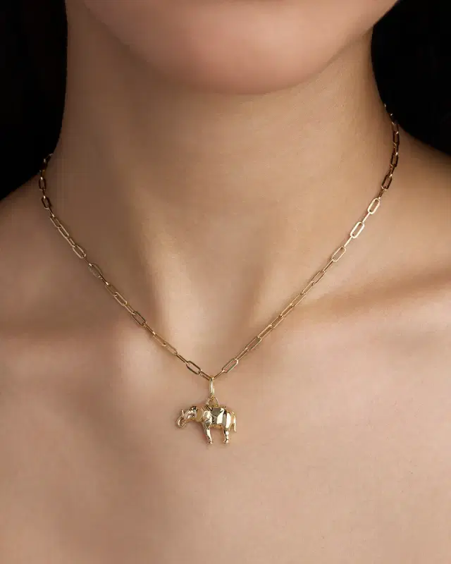 Jennifer Fisher Edgy Elephant in 18K Yellow Gold