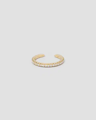 Jennifer Fisher Pin Pavé Diamond Ring in 18K Yellow Gold | Thumbnail 2 Jennifer Fisher Pin Pavé Diamond Ring in 18K Yellow Gold | Thumbnail 2