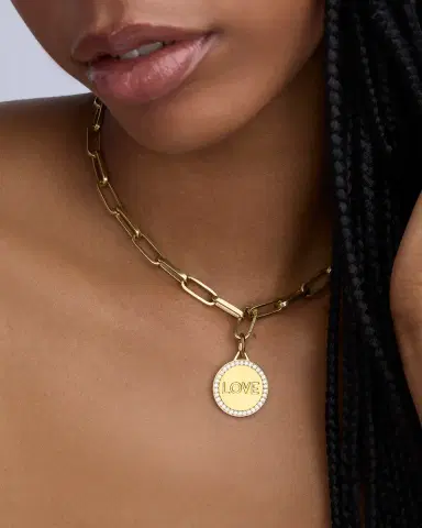 Jennifer Fisher Personalized Luxe Circle in 18K Yellow Gold | Thumbnail 1