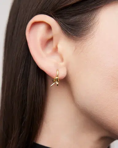 Jennifer Fisher Knot Micro Huggie | Thumbnail 2