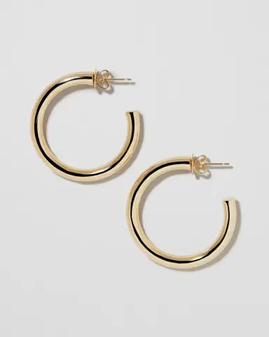 Jennifer Fisher 1 Mini Lilly Hoops in 14K Yellow Gold | Thumbnail 2