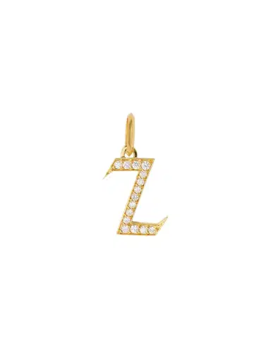 Jennifer Fisher Capital Gothic Letter Charm with Pavé White Diamonds | Thumbnail 1