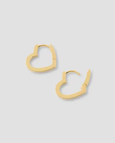 Jennifer Fisher 18k Small Heart Huggie | Thumbnail 2 Jennifer Fisher 18k Small Heart Huggie | Thumbnail 2