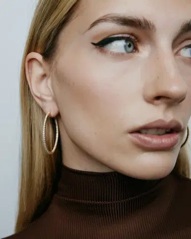 Jennifer Fisher JF Lab - 1.5 Thread Baby Hoops | Thumbnail 1