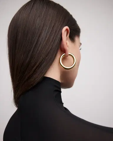 Jennifer Fisher 1 Samira Hinged Mini Hoops | Thumbnail 2 Jennifer Fisher 1 Samira Hinged Mini Hoops | Thumbnail 2