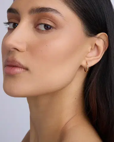 Jennifer Fisher 1/2 Fine Thread Hoops | Thumbnail 2