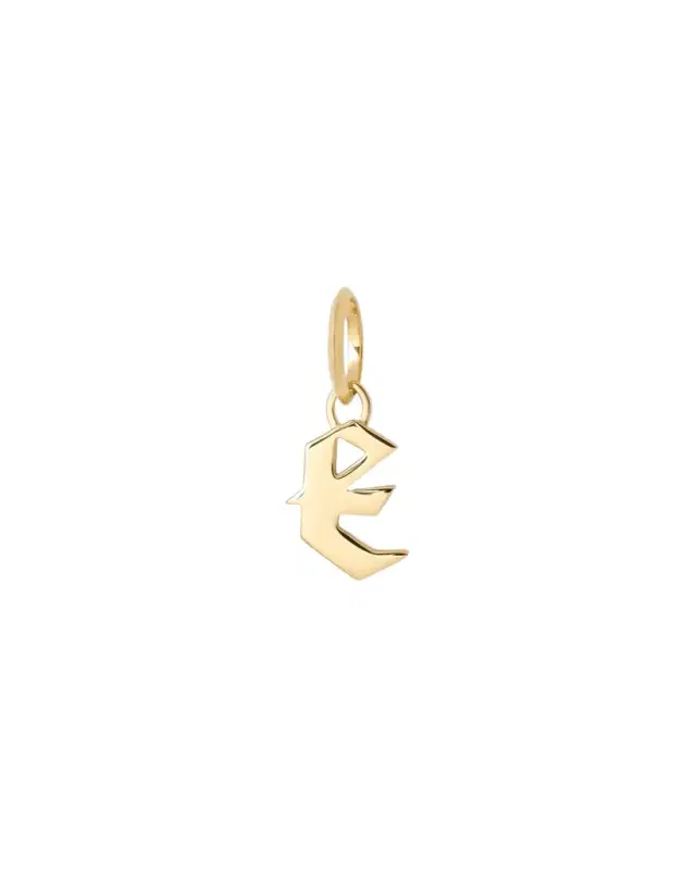 Jennifer Fisher Lower Case Gothic Letter Charm in 14K Yellow Gold