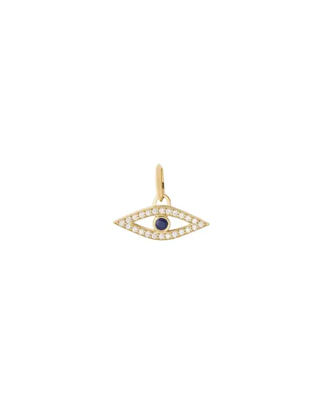Jennifer Fisher Evil Eye Charm in 18K Yellow Gold