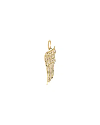 Jennifer Fisher Medium Wing Charm with Pavé White Diamond in 18K Yellow Gold | Thumbnail 1
