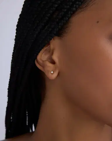 Jennifer Fisher Diamond Stud Earring in 18K Yellow Gold | Thumbnail 1