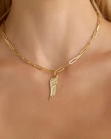 Jennifer Fisher Medium Wing Charm in 18K Yellow Gold | Thumbnail 1