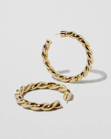 Jennifer Fisher 1.5 Twisted Lilly Baby Hoops | Thumbnail 2 Jennifer Fisher 1.5 Twisted Lilly Baby Hoops | Thumbnail 2