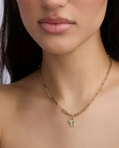 Jennifer Fisher Chai Charm with Pavé White Diamonds | Thumbnail 2 Jennifer Fisher Chai Charm with Pavé White Diamonds | Thumbnail 2