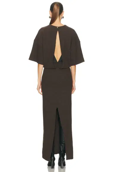 DARKPARK Marlin Open Back Wool Dress | Thumbnail 3