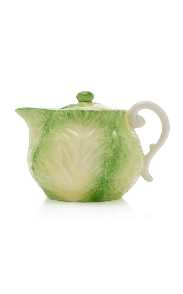 Handcrafted Ceramic Cabbage Tea Pot - Green