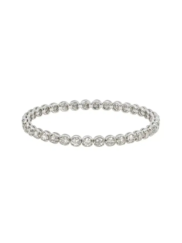 Wish Fine Jewelry 5.00ct Diamond 14K Gold Illusion Tennis Bracelet