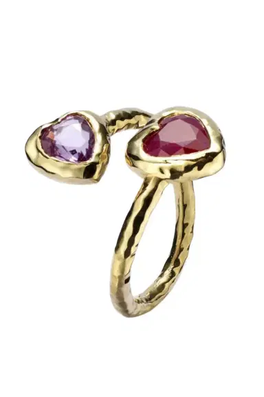 Octavia Elizabeth Pink Sapphire Moi Toi Heart Ring | Thumbnail 5
