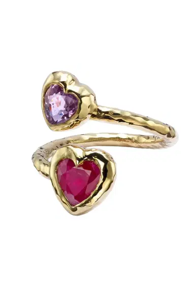 Octavia Elizabeth Pink Sapphire Moi Toi Heart Ring | Thumbnail 1