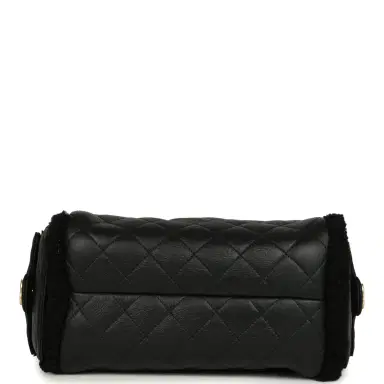 Chanel Chanel Small 25 Hobo Bag Black Crumpled Sheepskin and Shearling Antique Gold Hardware | Thumbnail 7 Chanel Chanel Small 25 Hobo Bag Black Crumpled Sheepskin and Shearling Antique Gold Hardware | Thumbnail 7