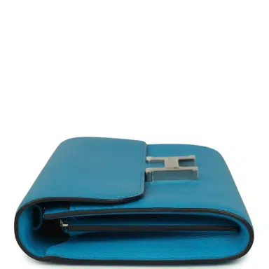 HERMÈS Hermes Constance Wallet To Go Bleu Frida Evercolor Palladium Hardware | Thumbnail 3