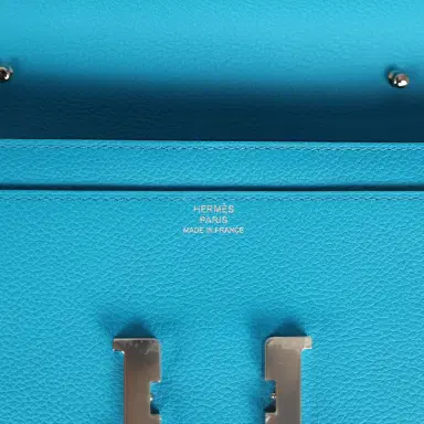 HERMÈS Hermes Constance Wallet To Go Bleu Frida Evercolor Palladium Hardware | Thumbnail 7