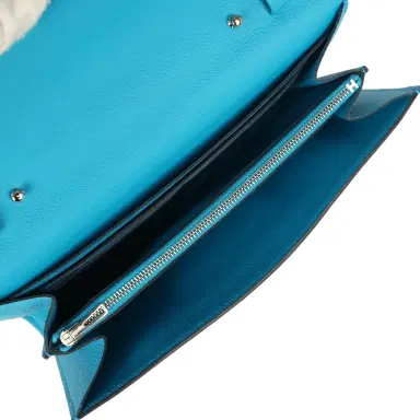 HERMÈS Hermes Constance Wallet To Go Bleu Frida Evercolor Palladium Hardware | Thumbnail 8