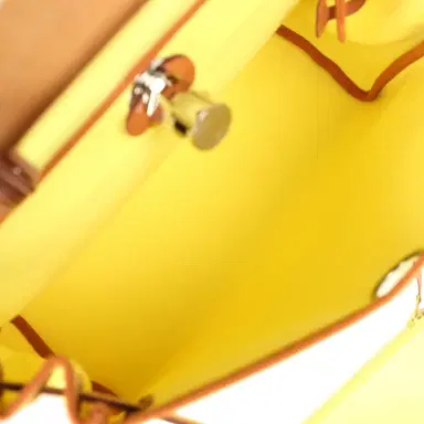 HERMÈS Hermes Herbag Zip PM 31 Jaune Citron Toile H Canvas and Fauve Vache Hunter Palladium Hardware | Thumbnail 12 HERMÈS Hermes Herbag Zip PM 31 Jaune Citron Toile H Canvas and Fauve Vache Hunter Palladium Hardware | Thumbnail 12