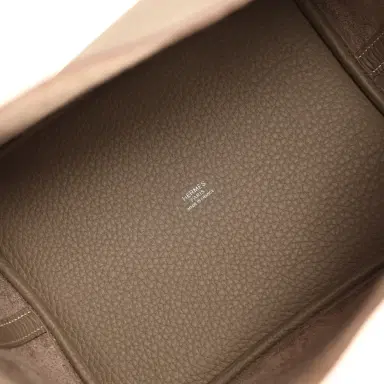 HERMÈS Hermes Picotin Lock 22 Etoupe Clemence Palladium Hardware | Thumbnail 7 HERMÈS Hermes Picotin Lock 22 Etoupe Clemence Palladium Hardware | Thumbnail 7