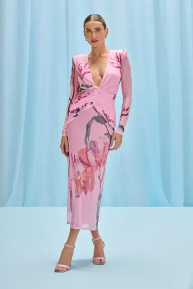 PatBo HONEY FLOWER TULLE MIDI DRESS | Thumbnail 1