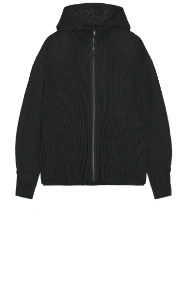 Homme Plissé Issey Miyake Wickerwork Mesh Full Zip Hooded Jacket | Thumbnail 4