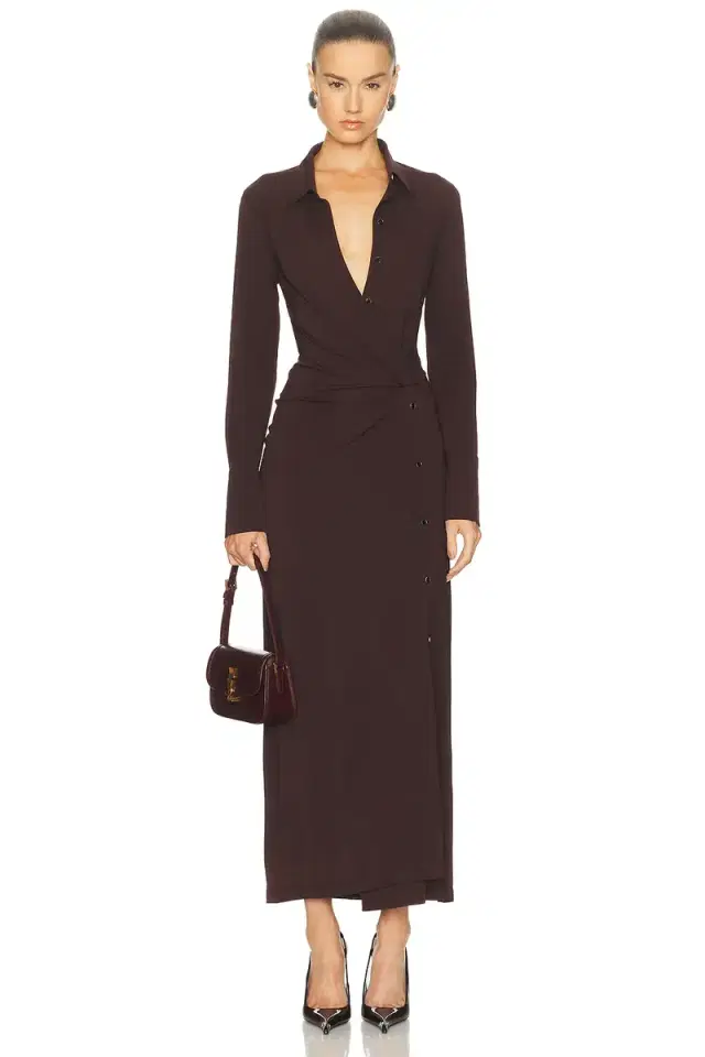 Helmut Lang Twisted Shirt Dress