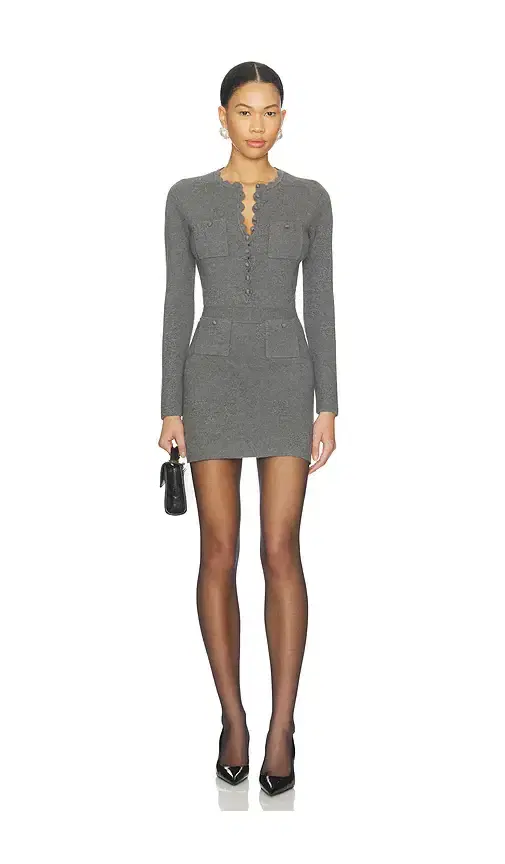 Grey Knit Mini Dress