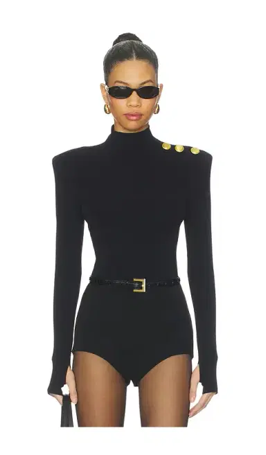 L'Agence Jennis Mockneck Knit Bodysuit | Thumbnail 1 L'Agence Jennis Mockneck Knit Bodysuit | Thumbnail 1