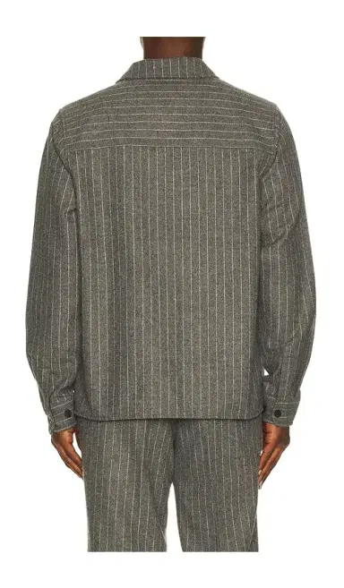Les Deux Layton Pinstripe Mouline Overshirt | Thumbnail 2