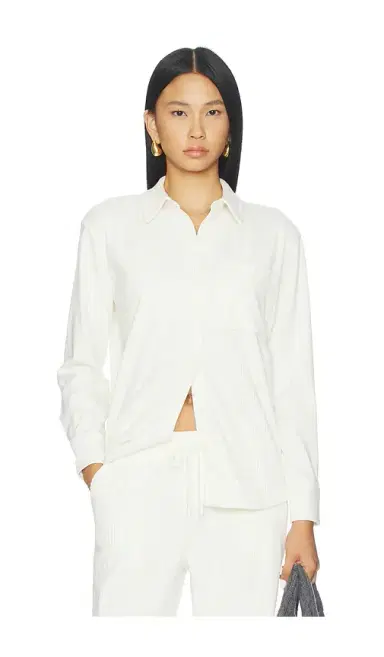 Beyond Yoga Breathe Easy Corduroy Button Front Shirt | Thumbnail 1