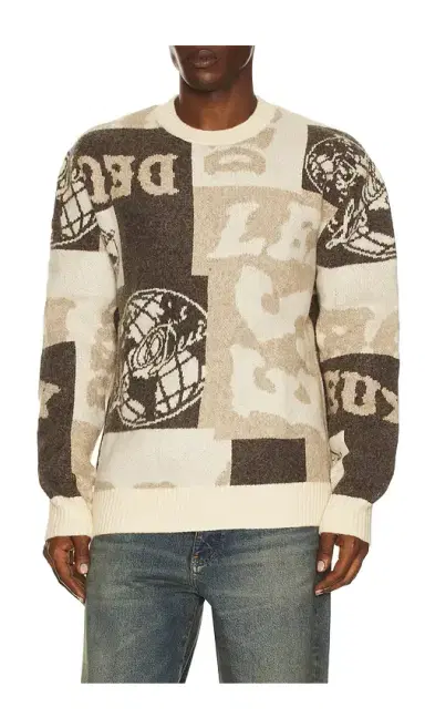 Les Deux Globe Crew Neck Knit Sweater | Thumbnail 1