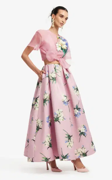 Leo Lin Victoria Floral-Print Mid-Rise Maxi Skirt | Thumbnail 4