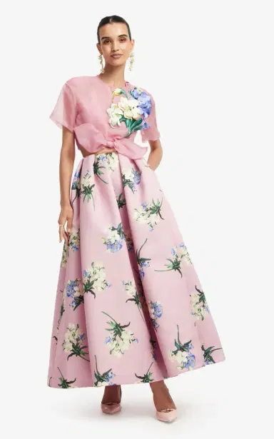 Leo Lin Victoria Floral-Print Mid-Rise Maxi Skirt | Thumbnail 5